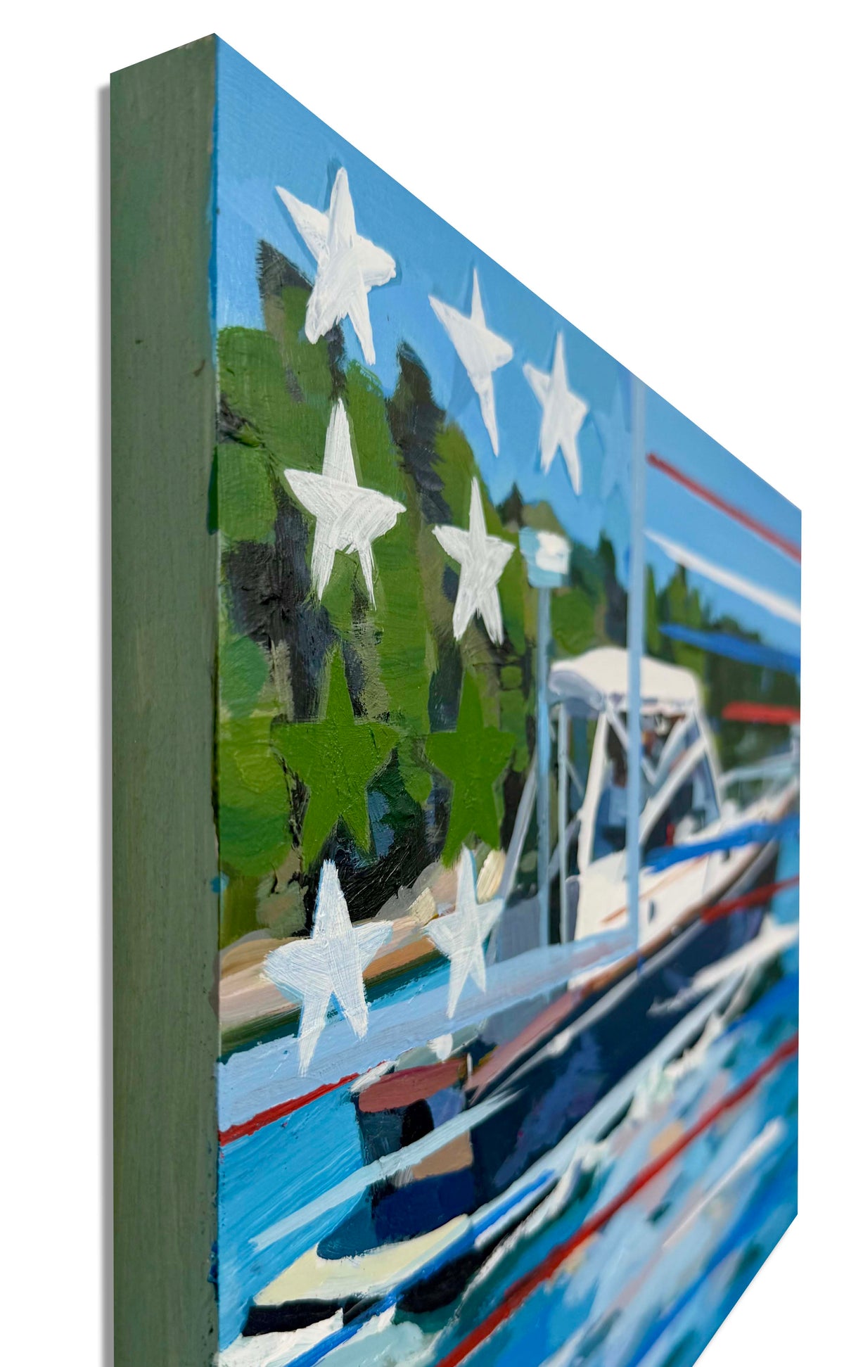 Flag over Motorboat