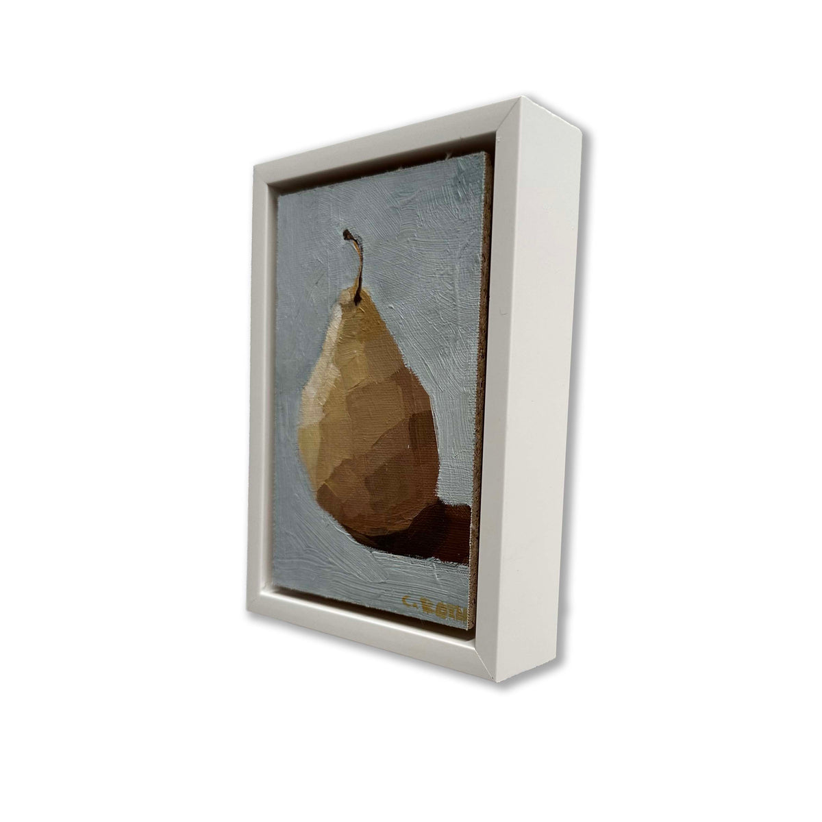 Yellow Pear on Blue
