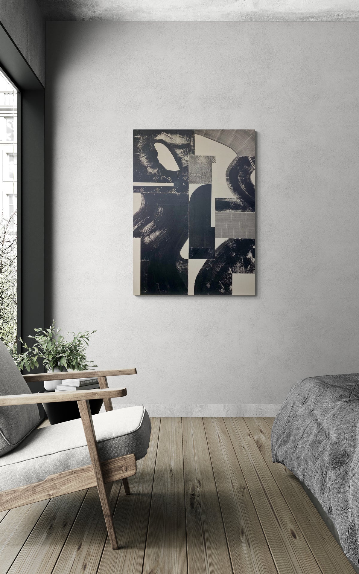 Black on Creme I