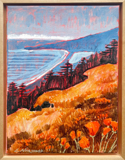 Bolinas Ridge with Poppies