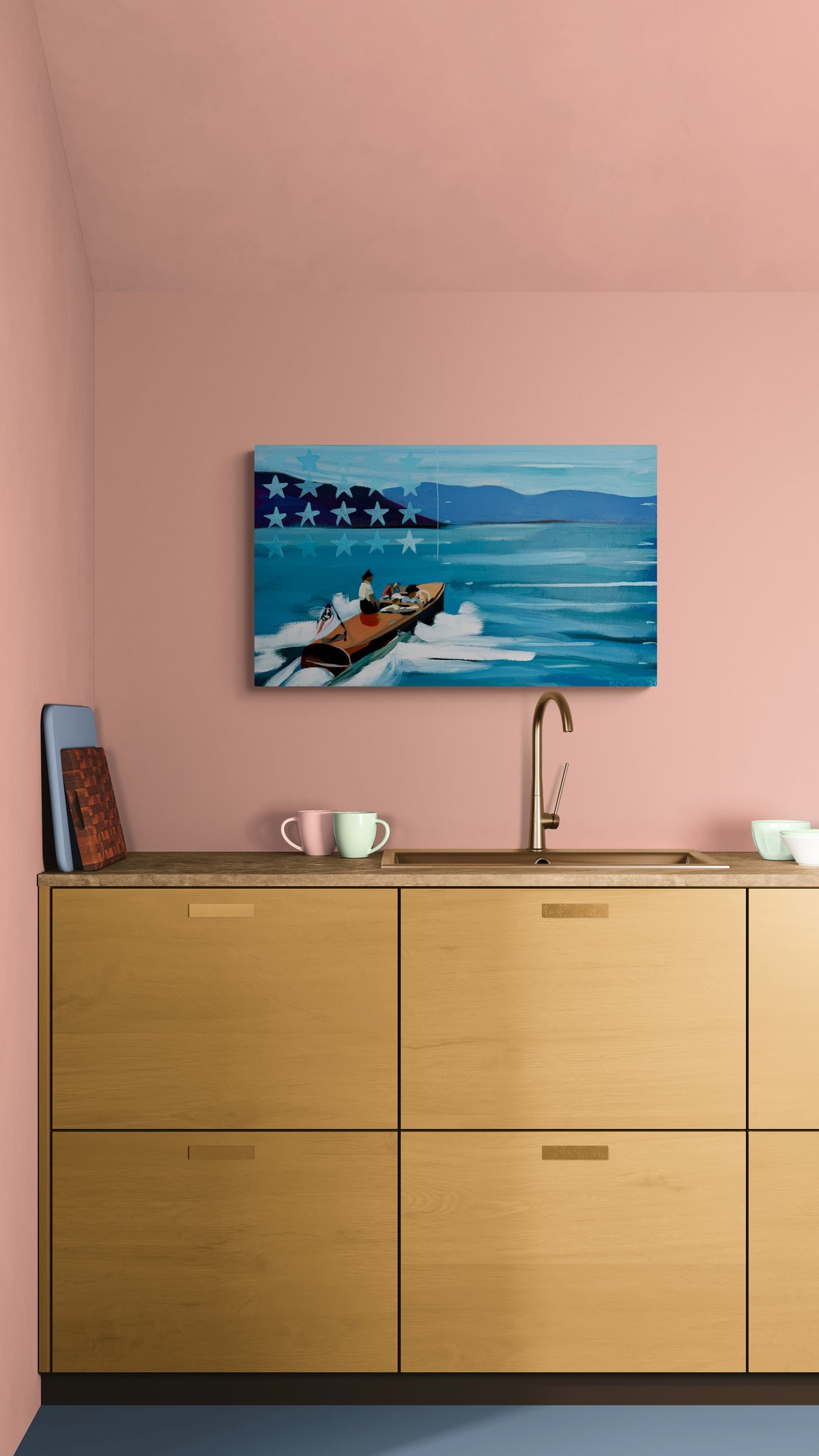 Chris Craft with Light Flag