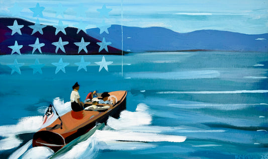 Chris Craft with Light Flag