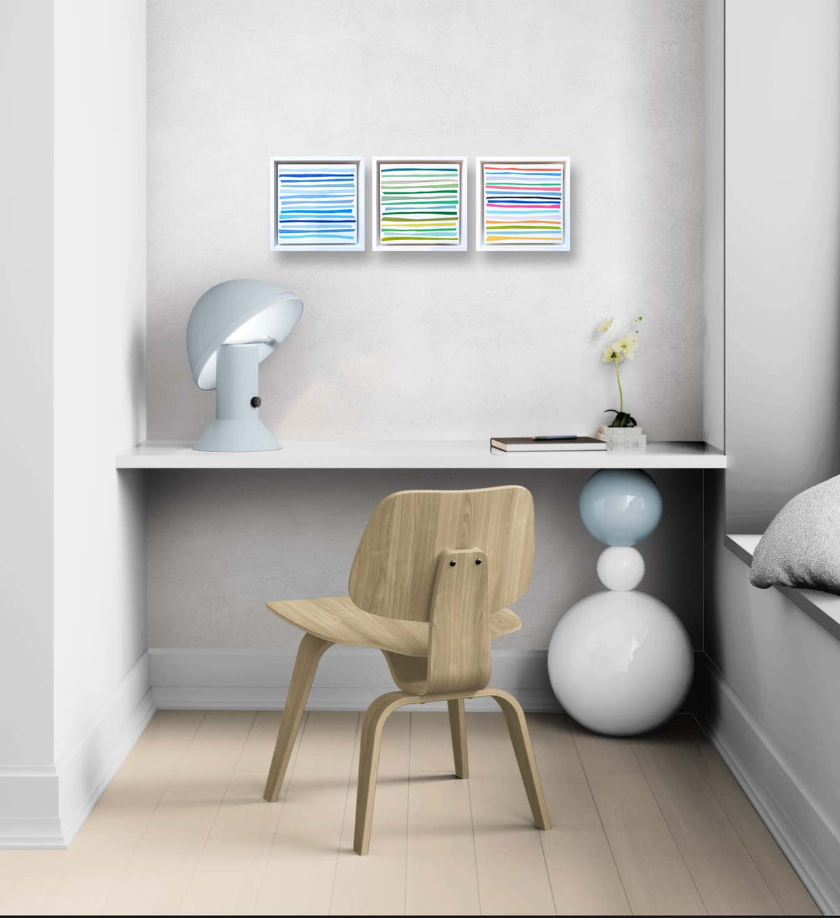 Chroma triptych 1 (SET OF 3, 7"x7" EACH)