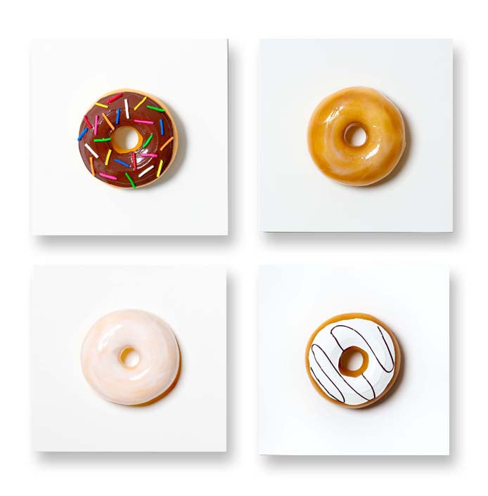 Donut Quad 1, SET OF 4, 10"x10" EACH