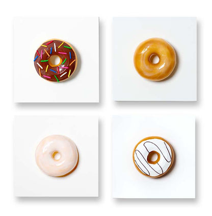 Donut Quad 1, SET OF 4, 10"x10" EACH