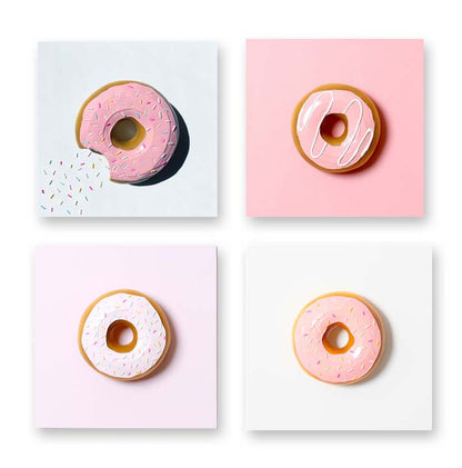 Donut Quad 2, SET OF 4, 10"x10" EACH