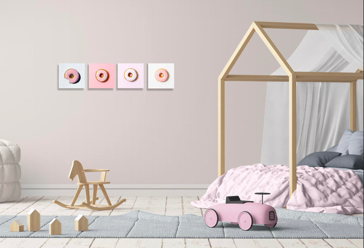 Donut Quad 2, SET OF 4, 10"x10" EACH