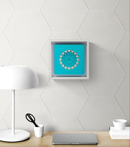 Geometric Flower - Pinky Blue