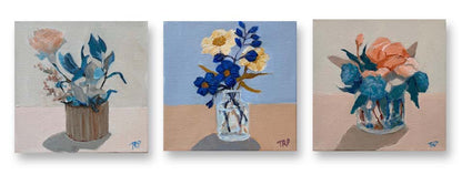 Petite Floral Triptych 3 (Set of 3, 6"x6" EACH)