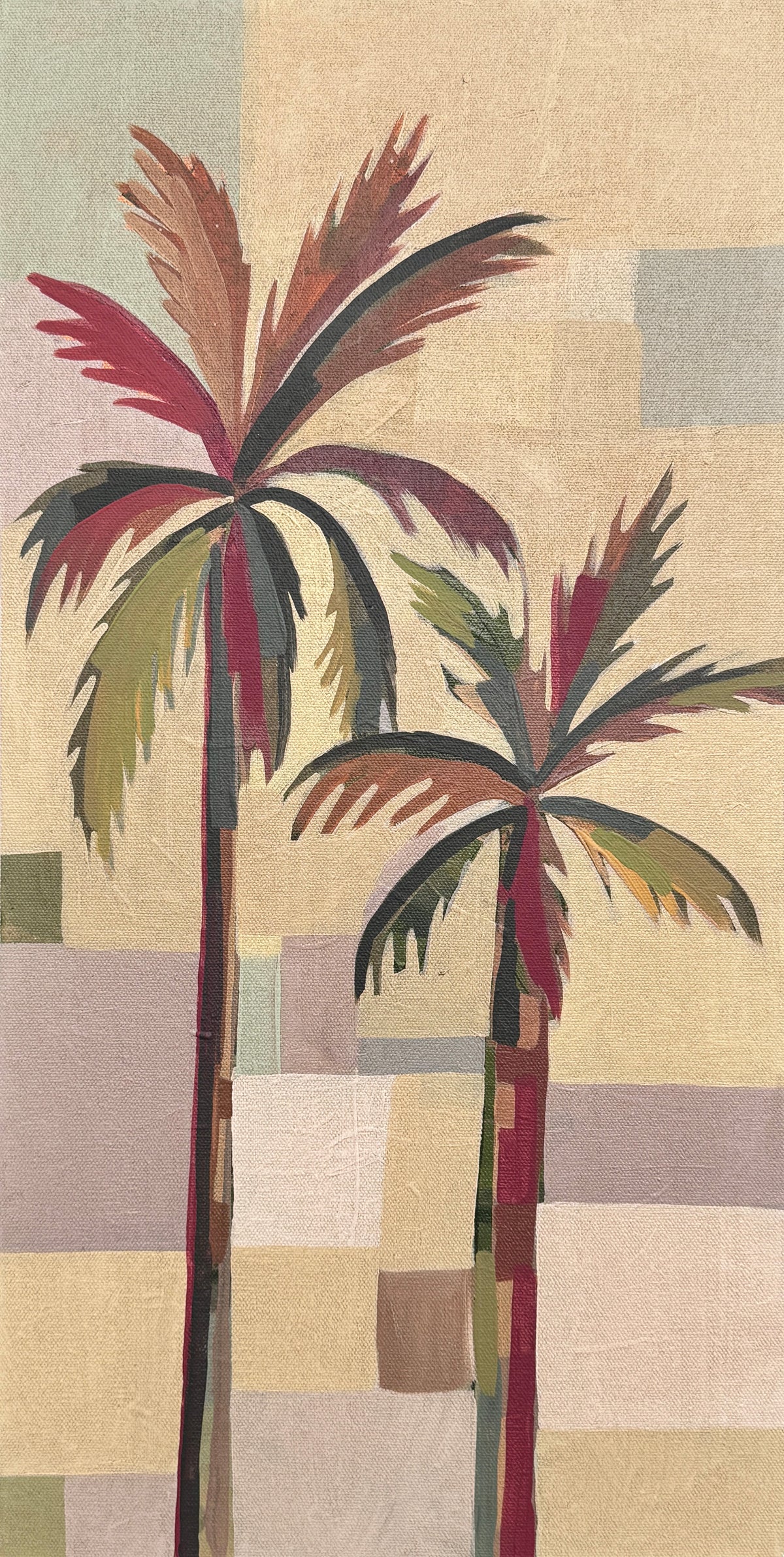 SET OF 2, 24"x12" EACH: Palm I and II