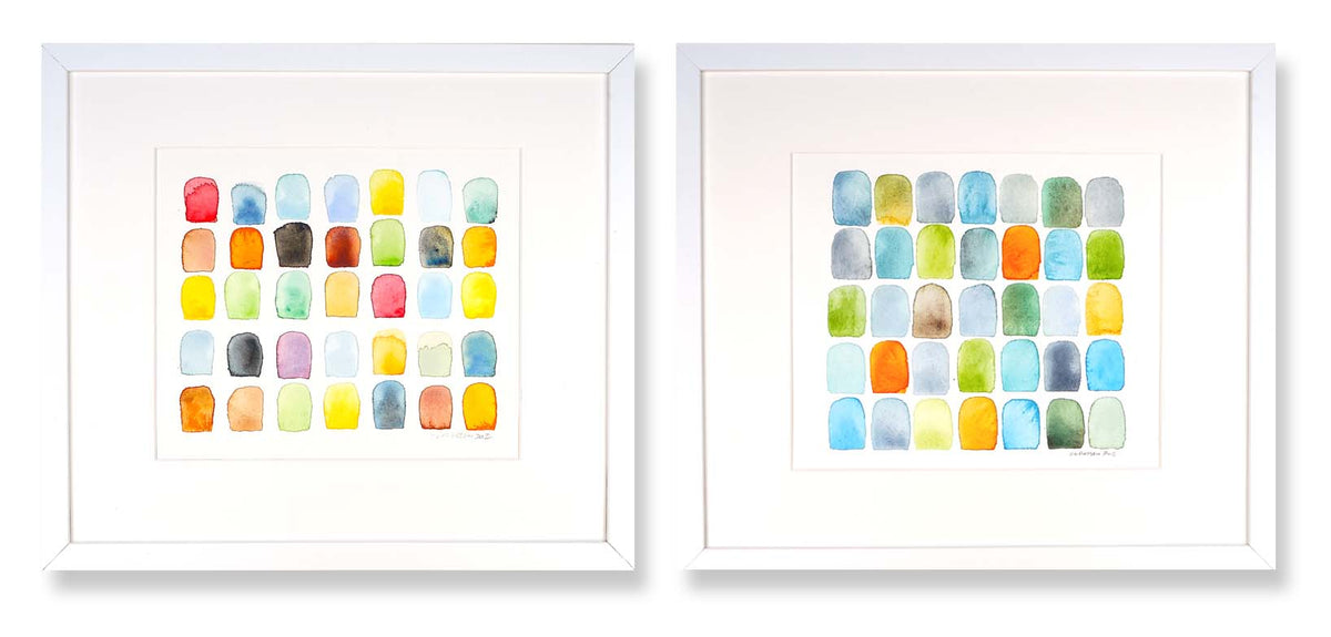 Set of 2, 15"x17" EACH: Color Theory Study and Euer Valley Study