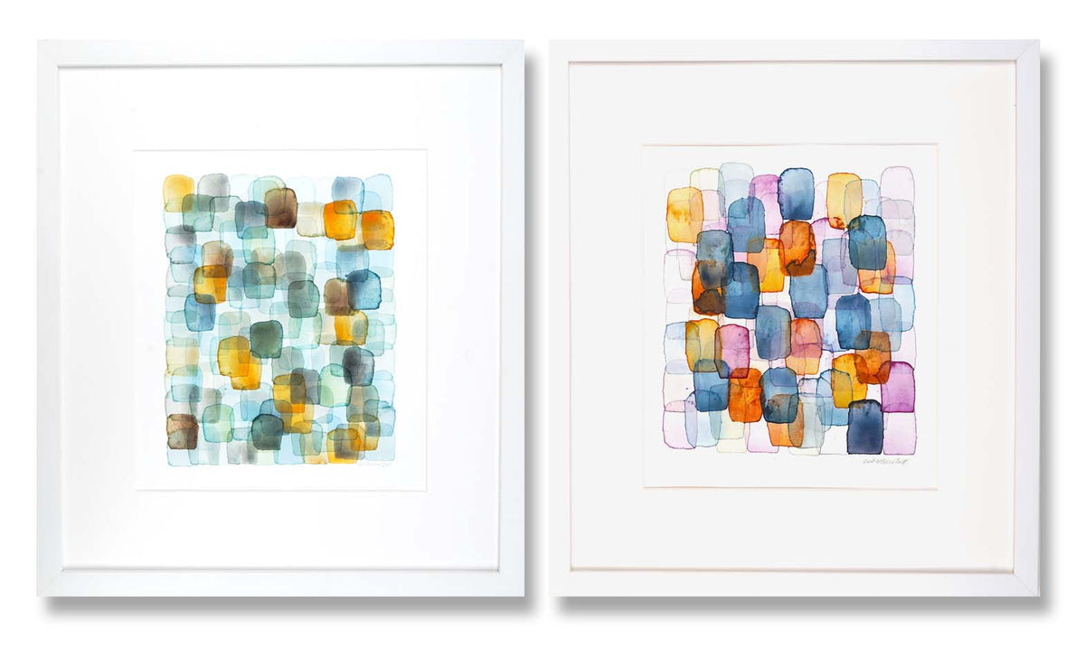 Set of 2, 17"x15" EACH: Carnelian Bay Study Lake Tahoe and Namotu Island Fiji Fall