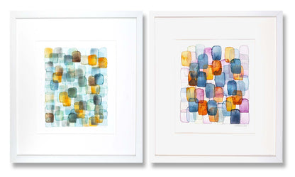 Set of 2, 17"x15" EACH: Carnelian Bay Study Lake Tahoe and Namotu Island Fiji Fall