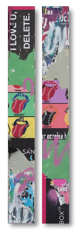Stones Totems, Set of 2, 72"x9" EACH