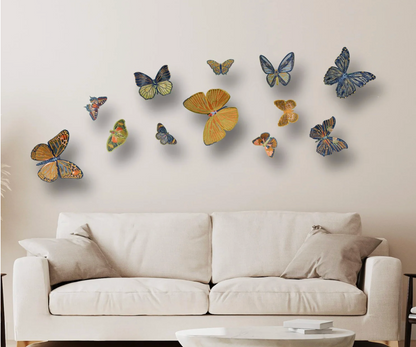 SET D: 6 - Piece Butterfly Wall Installation