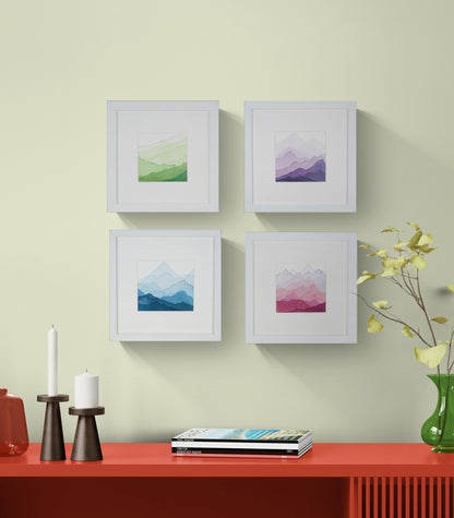 Set of 4, 11"x11" EACH: Mt. Williamson Eastern Sierra Study, High Sierra Study, Tahoe Crest Study, Qomolangma Study
