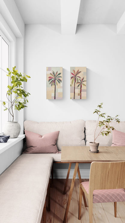 SET OF 2, 24"x12" EACH: Palm I and II