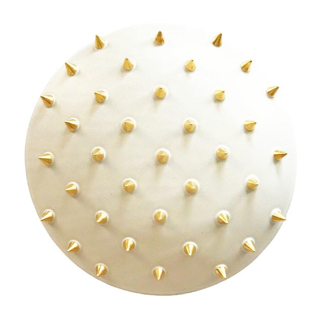 Set of 3 White Spiked 12" Wall Tiles (12"x12" each)
