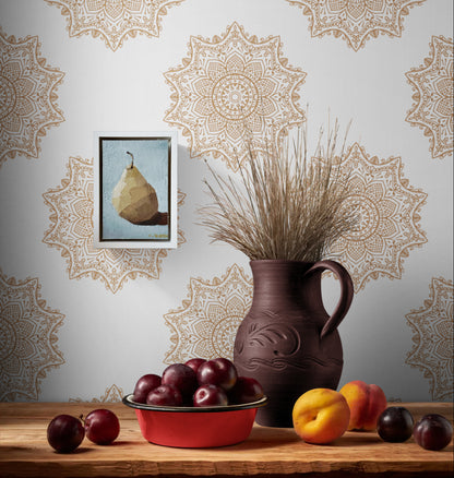Yellow Pear on Blue