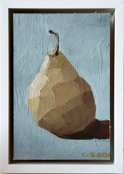 Yellow Pear on Blue