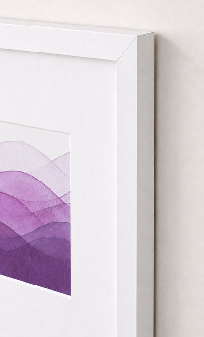 Set of 4, 9"x9" EACH: Moraine Lake Banff National Park, Magenta Wave Study, Alabama Hills California, Palisades Study
