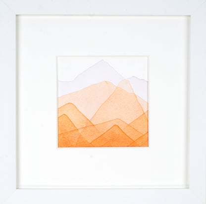 Set of 4, 9"x9" EACH: Moraine Lake Banff National Park, Magenta Wave Study, Alabama Hills California, Palisades Study