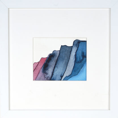 Set of 4, 9"x9" EACH: Moraine Lake Banff National Park, Magenta Wave Study, Alabama Hills California, Palisades Study