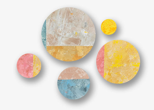 SET OF 5 ROUNDS: Mineral Botanical