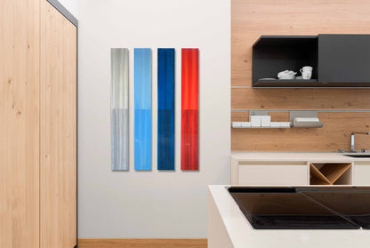 Set of 2 48"x6" 2-color pillars (Lt blue & white)