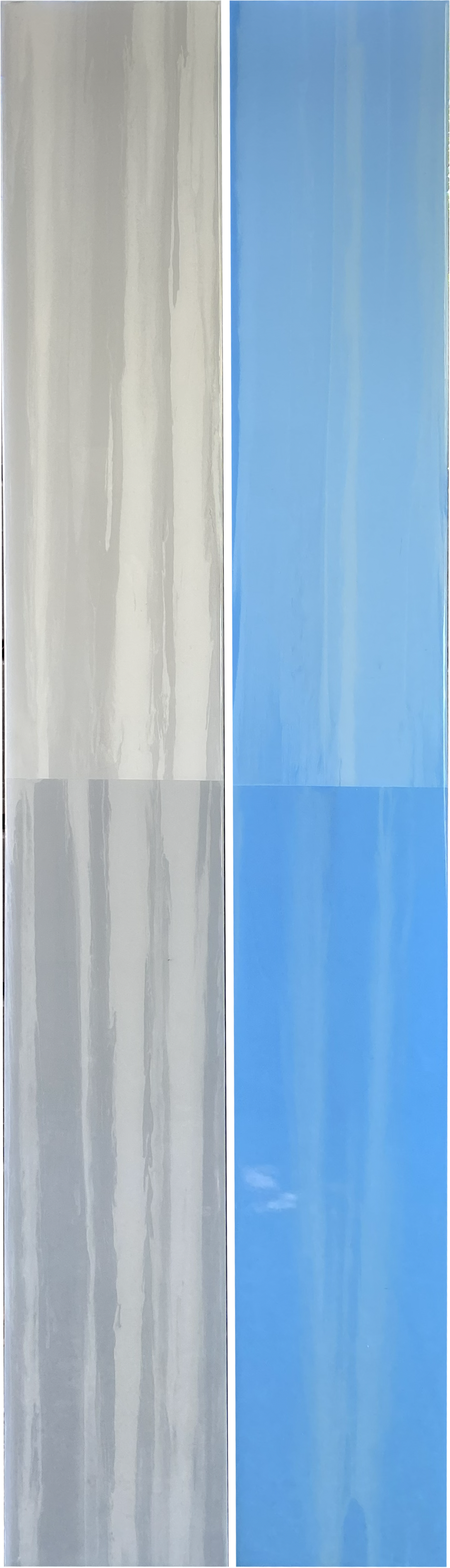 Set of 2 48"x6" 2-color pillars (Lt blue & white)