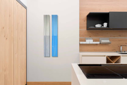 Set of 2 48"x6" 2-color pillars (Lt blue & white)