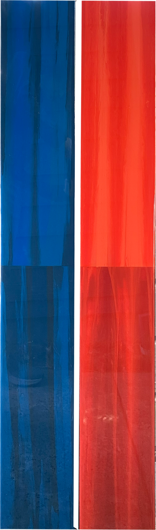 Set of 2 48"x6" 2-color pillars (Dk blue and red)
