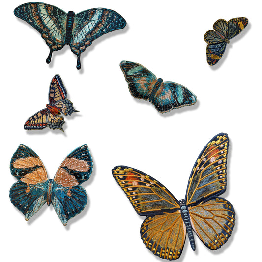 SET B: 6 - Piece Butterfly Wall Installation