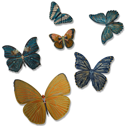 SET C: 6 - Piece Butterfly Wall Installation