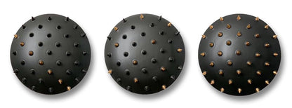 Set of 3 Black Spiked 12" Wall Tiles (12"x12" each)