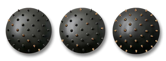 Set of 3 Black Spiked 12" Wall Tiles (12"x12" each)