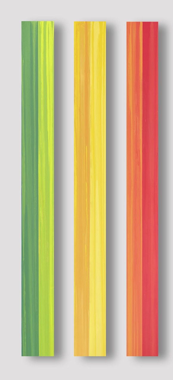 Set of 3 60"x6" 2-color pillars