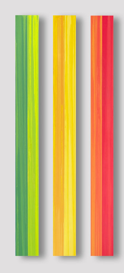 Set of 3 60"x6" 2-color pillars