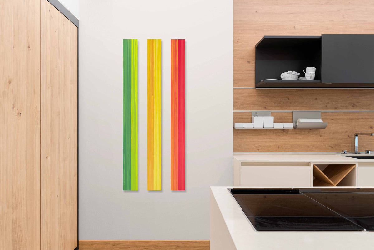 Set of 3 60"x6" 2-color pillars