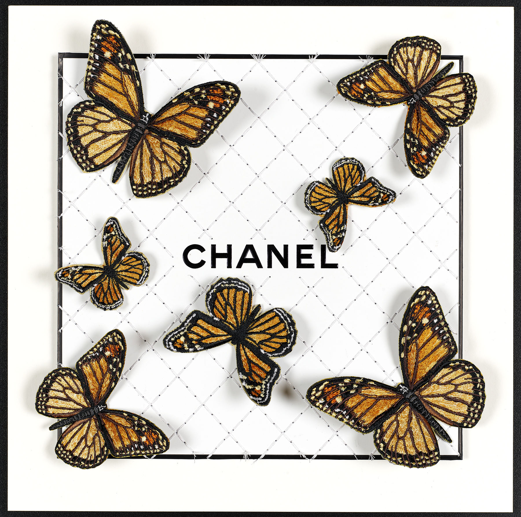 Chanel Butterfly Swarm, White with Natural